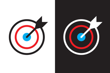 target icon set, archery target symbol. modern design isolated on white background