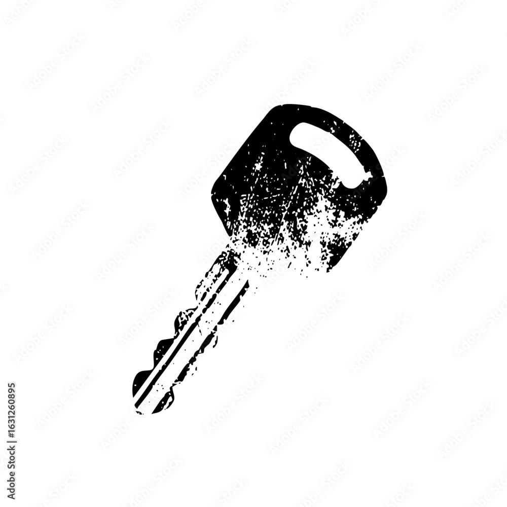 Poster vector distressed key with dissolving effect