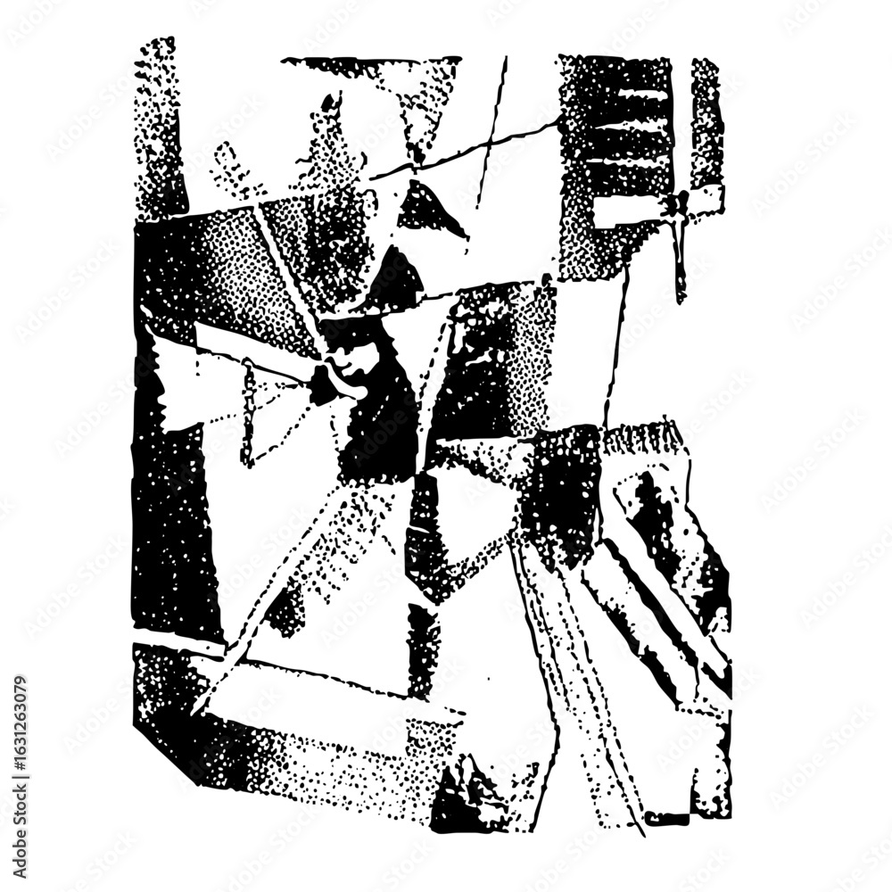 Poster Vector Abstract figures with flags depict dynamic interaction.