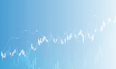 Stock market investment trading graph in graphic concept suitable for financial investment or economic trends business idea. graph growth technology background. vector design.