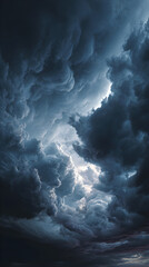 Breathtaking Cloudy Sky with Dramatic Lighting: Nature's Mesmerizing Dance of Light and Shadow Painted Across the Vast Canvas of the Atmosphere
