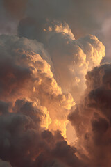 Breathtaking Cloudy Sky with Dramatic Lighting: Nature's Mesmerizing Dance of Light and Shadow Painted Across the Vast Canvas of the Atmosphere