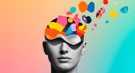 Mental States Unveiled A Collage Aesthetic Journey Through Imagination, Creativity, Cognition, Mood Shifts, Conceptual Thinking, and the Chaotic Beauty of Confusion, Madness, and Mental Health Awarene