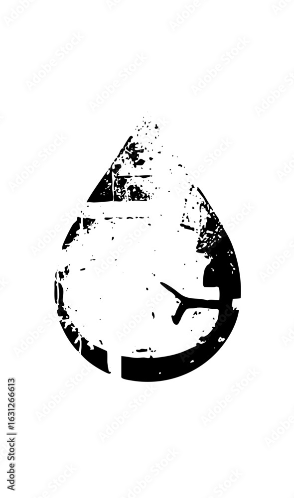Aufkleber vector abstract droplet with a stylized tail element.
