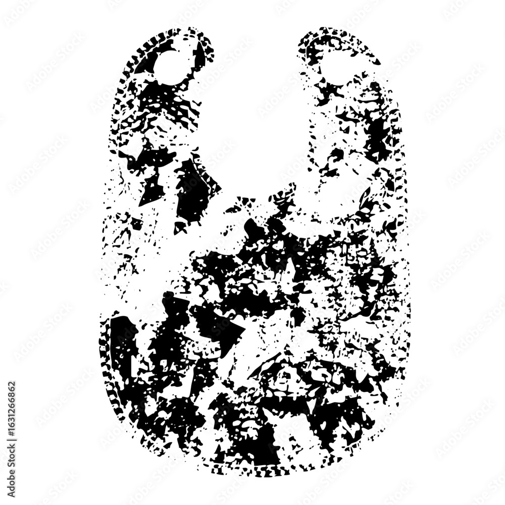 Poster vector abstract organic shape with fragmented texture