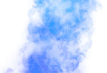 Realistic colorful smoke fluffy overlay cutout, fog and clouds cutout on transparent background
