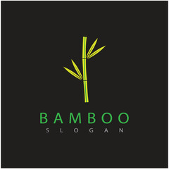 Stylized Bamboo logo simple and symbol design