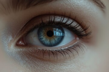 Detailed Close Up of a Beautiful Human Eye Showing Iris Detail and Lashes