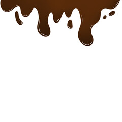 simple chocolate splash drip isolated illustration