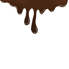 liquid chocolate drip melting isolated illustration