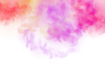 Realistic colorful smoke fluffy overlay cutout, fog and clouds cutout on transparent background