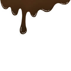 small chocolate drip fluid melting simple illustration