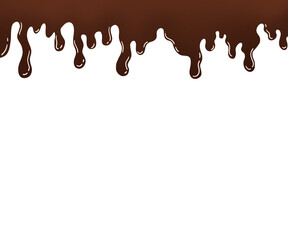 long melting chocolate fluid realistic illustration art isolated