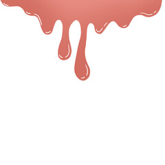 Pink Fluid Strawberry Juice Drip Cute Vector Design