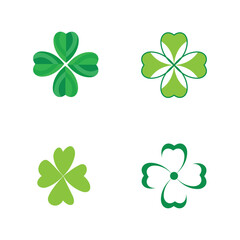 Stylized clover logo and symbol design