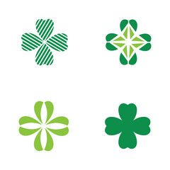 Stylized clover logo and symbol design
