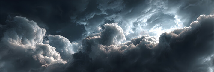 Breathtaking Cloudy Sky with Dramatic Lighting: Nature's Mesmerizing Dance of Light and Shadow Painted Across the Vast Canvas of the Atmosphere