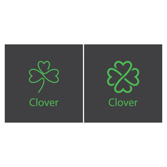 Stylized clover logo and symbol design