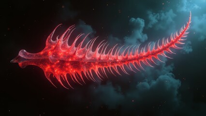 Red spine art presentation