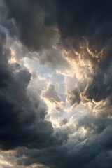 Breathtaking Cloudy Sky with Dramatic Lighting: Nature's Mesmerizing Dance of Light and Shadow Painted Across the Vast Canvas of the Atmosphere