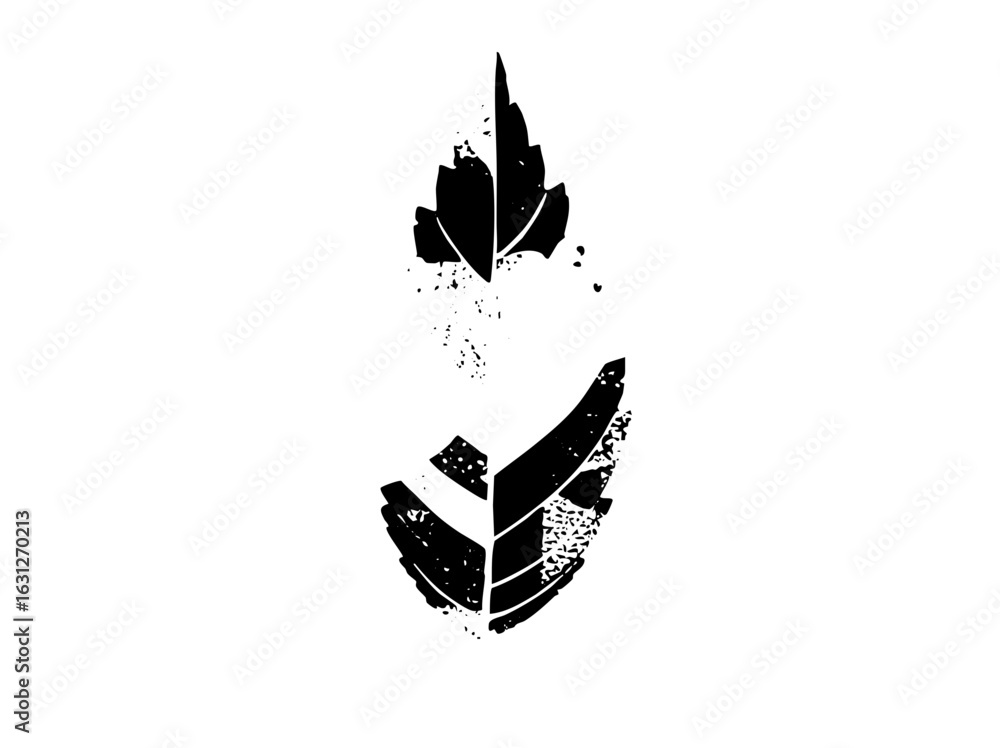 Poster vector elegant feather with a minimalist textured .