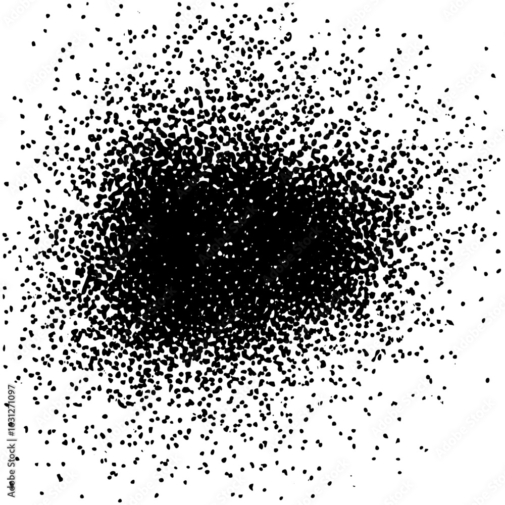 Aufkleber vector dense particle explosion radiates outward from a central point.
