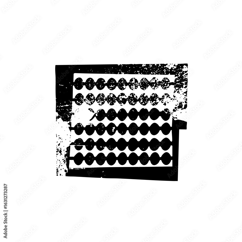 Poster vector abstract abacus with circular elements