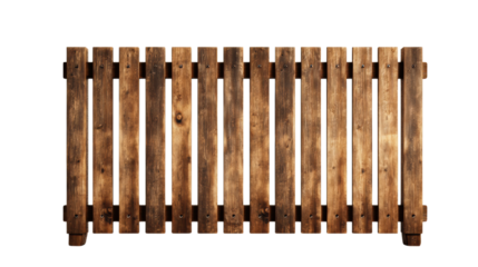 Wooden pallet with a rustic finish on a white isolated background.