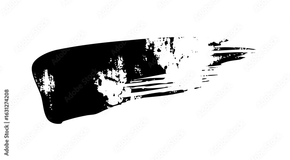 Poster vector bold brushstroke features a textured dynamic swipe.