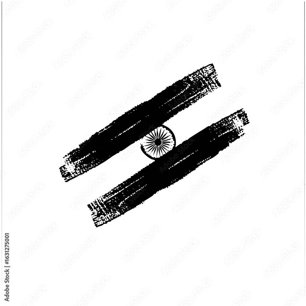 Poster vector abstract of a national emblem with radiating lines.