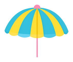 Obraz premium PNG Colorful beach umbrella illustration architecture relaxation.