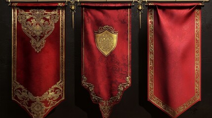 Ornate golden borders enhance the traditional heraldic style.