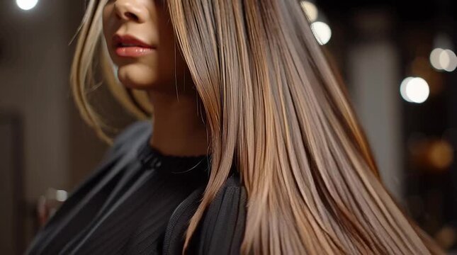 Achieving Shiny and Healthy Hair, a beautiful example of well-conditioned brown hair, ideal for brown hair care product promotion, and the allure of radiant brown hair.