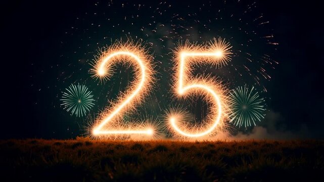 Celebrate 25 years with dazzling fireworks illuminating the night sky for a spectacular anniversary event