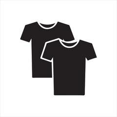 Naklejka premium Black and White T-Shirt Icons – Clothing and Fashion Symbols