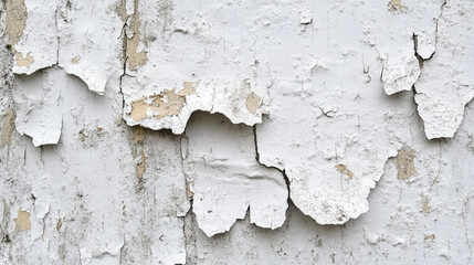 Obraz premium Peeling paint on a weathered surface showing texture and age