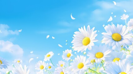 A close up view of a single white daisy in full bloom