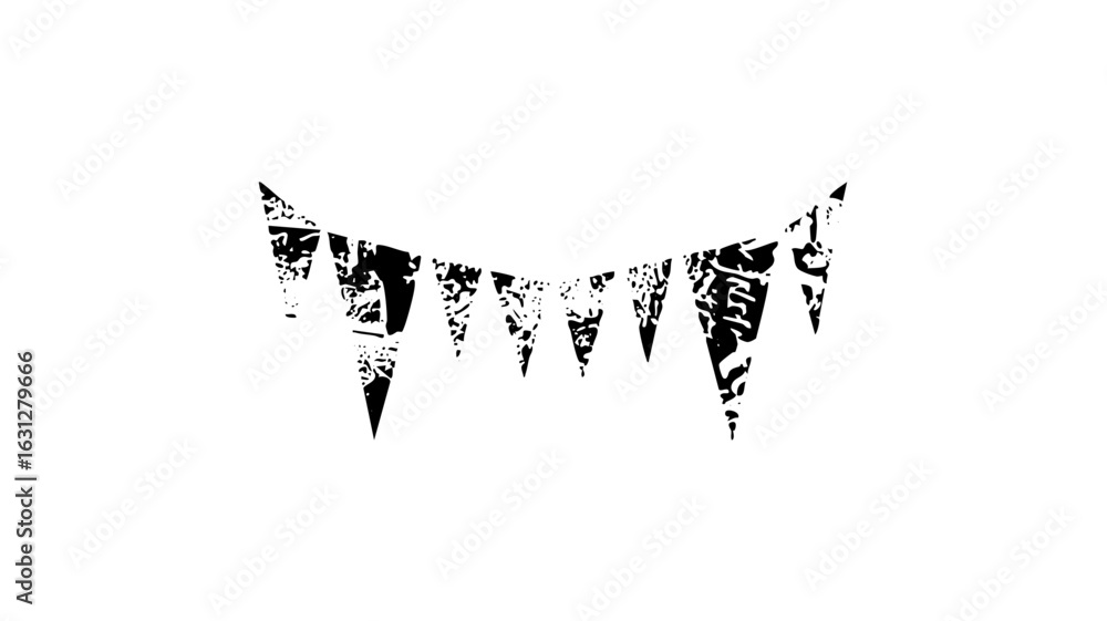 Poster vector decorative bunting flags with abstract create a festive garland.