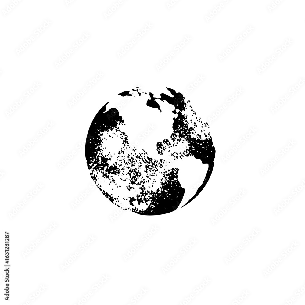 Aufkleber vector abstract globe with dotted texture