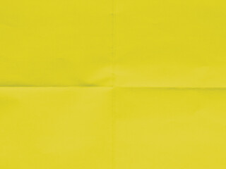 Yellow crumple paper, folded paper, scrambled paper. textured paper. white scramble page Simple and...