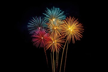 Artistic Representation of New Year's Fireworks for Celebratory Designs