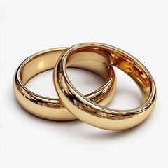 Two gold wedding rings