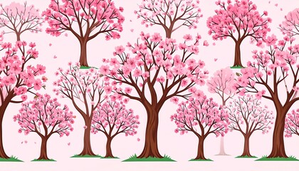 Obraz premium Cherry Blossom Trees Background