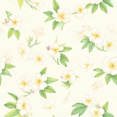 Seamless antique wallpaper pattern of hand-drawn Plum
