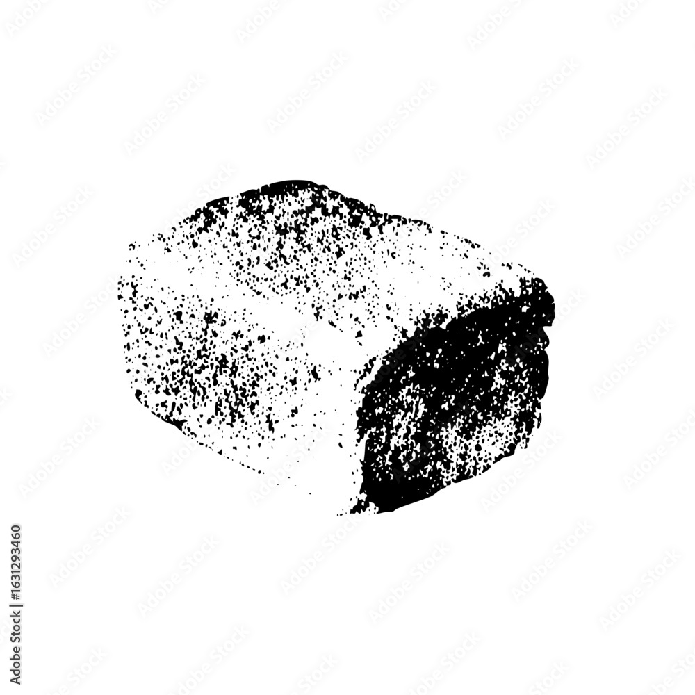 Poster vector abstract stone fragment with dark inclusion .