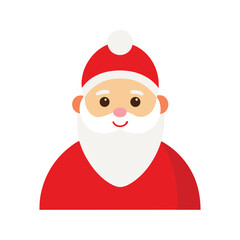 Santa Claus Cartoon Character on White – Holiday Graphic Element