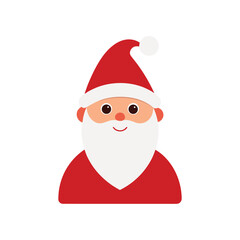 Merry Christmas Santa Claus Isolated on White Background for Holiday Designs