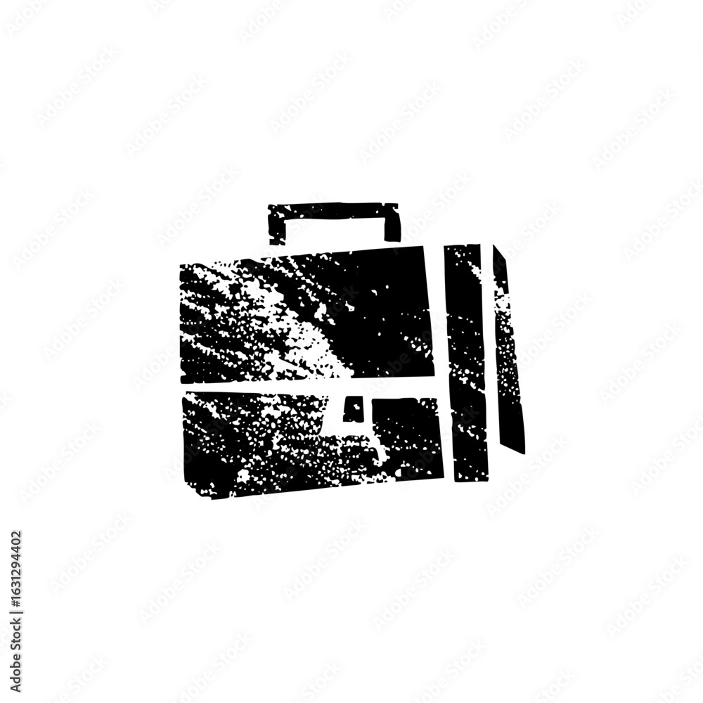 Aufkleber vector abstract briefcase with distressed texture.