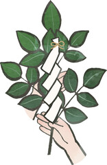 イラスト素材：玉串拝礼2.eps