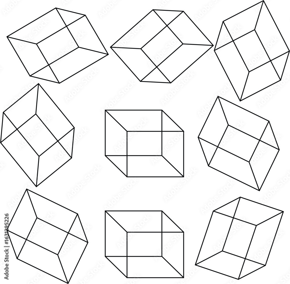 Poster seamless geometric cube pattern design for modern backgrounds